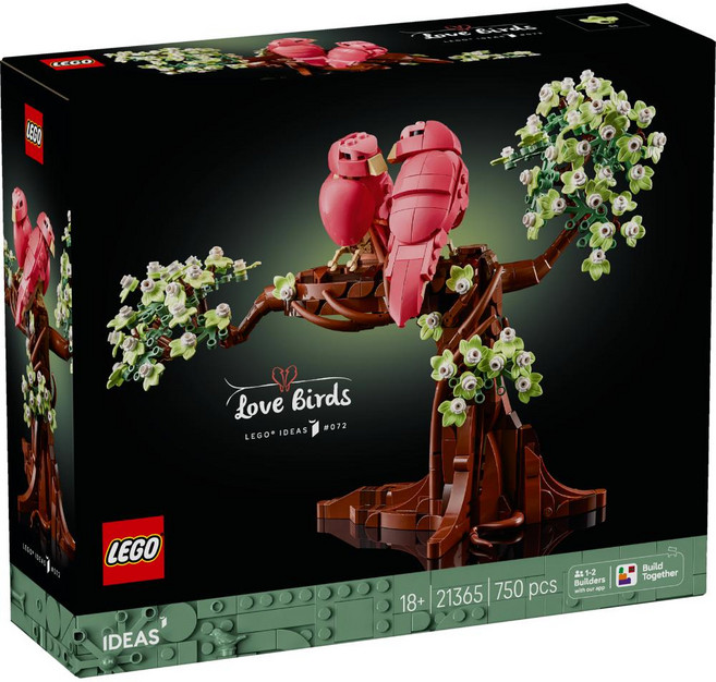LEGO 21365 IDEAS系列 情侶鸚鵡 Love Birds, 混和顏色, 1個