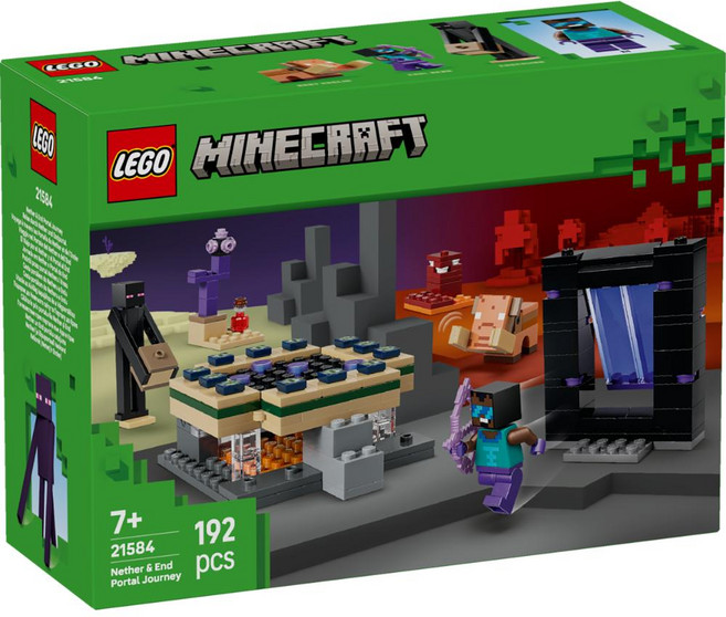 LEGO 21584 Minecraft系列 當個創世神 地獄和終界傳送門之旅 Nether & End Portal Journey, 混和顏色, 1個