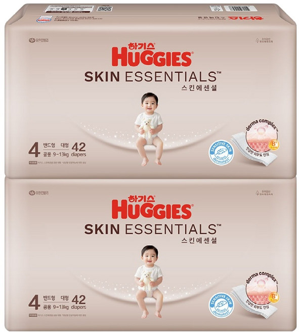 하기스 스킨에센셜 밴드형 기저귀 남여공용, 4단계, 84매