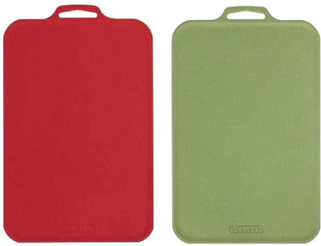 SCELLER 쁘띠 국내제작 항균 칼집 잘 안 나는도마, 크림슨레드, 올리브그린, 2개