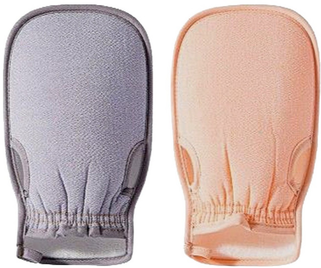 꾸지 부드럽게 잘 벗겨지는 때타올 장갑 2종 세트, 핑크,퍼플, 1세트