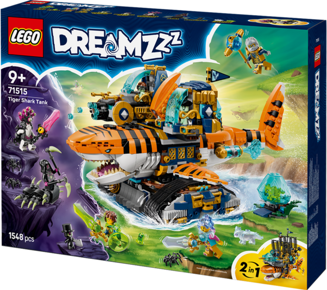 LEGO DREAMZzz系列 虎鯊坦克 Tiger Shark Tank 71515, 混合顏色, 1個