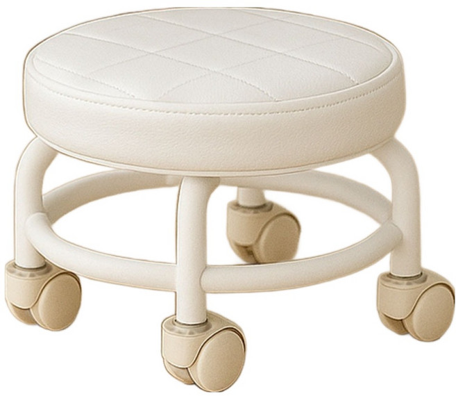 가구느낌 낮은 바퀴 오앉은뱅이스툴, 아이보리, 1개