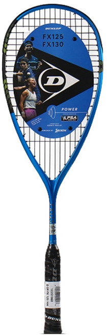 던롭 FX 125 스쿼시 라켓, 1개, 블루 + 블랙