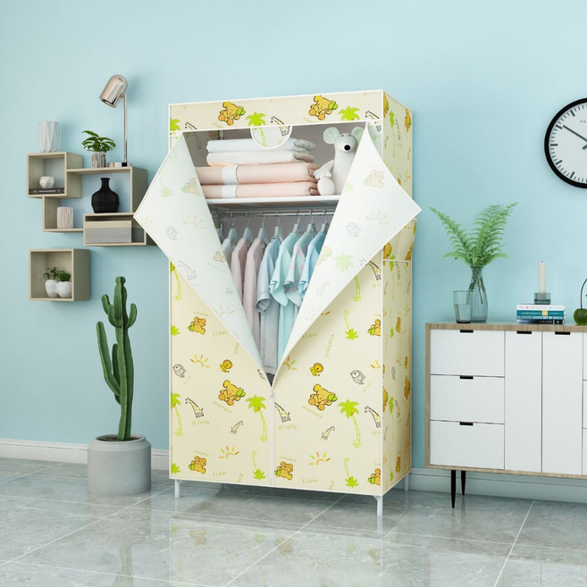 ROI Life T型拉鍊防塵比基尼衣櫃 70 x 45 x 155 cm, 小象