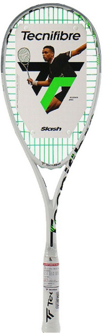 테크니화이버 2023 슬래시 125 스쿼시 라켓, 1개, 화이트 + 그린, SLASH 125 / 12SLA12523