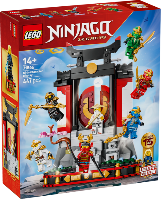 LEGO 旋風忍者系列 忍者角色擺飾 15週年紀念版 Ninja Character Display 15th Anniversary 71866, 混合顏色, 1個