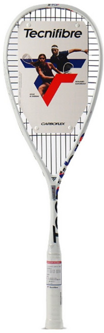 Tecnifibre CARBOFLEX 125 X-TOP V2 壁球拍, 1個, 白色, CARBOFLEX 125 X-TOP V2 / 12CAR12524