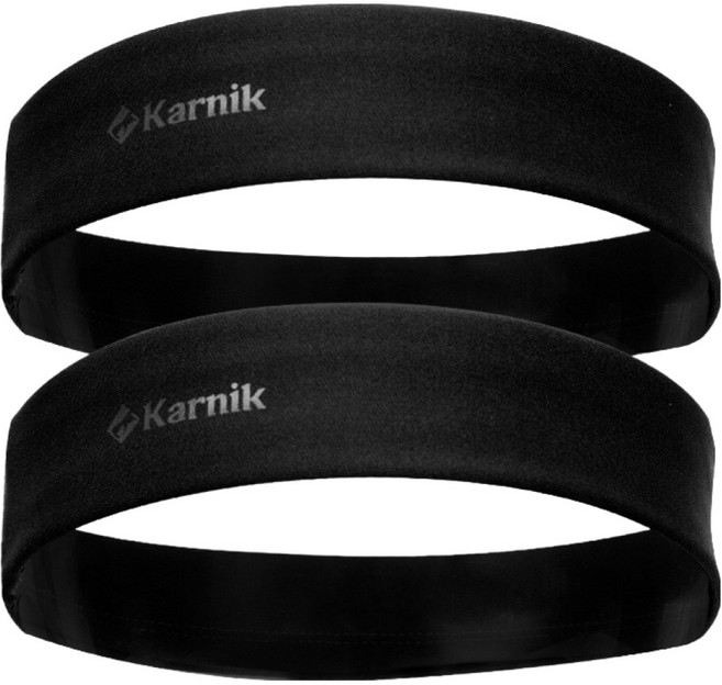 Karnik PROFIT 運動髮帶, 2個, 黑色