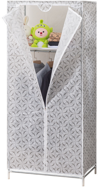 ROI Life T字型拉鍊防塵比基尼衣物收納櫃 70 x 45 x 155 cm, 銀杏葉