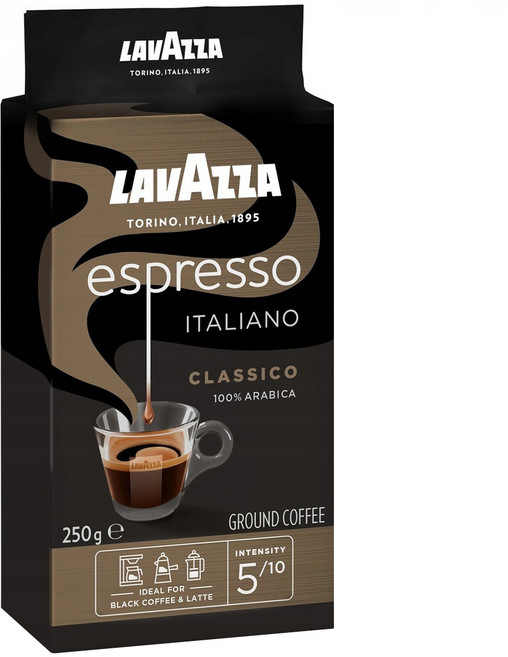 LAVAZZA 義大利經典濃縮咖啡豆, 250g, 1個, 全豆咖啡（未研磨）