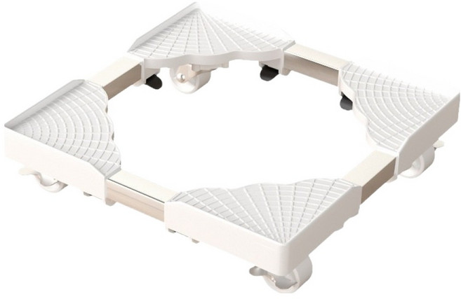 코스넬 사이즈 조절 바퀴 이동식 화분 받침대, 화이트, 1개