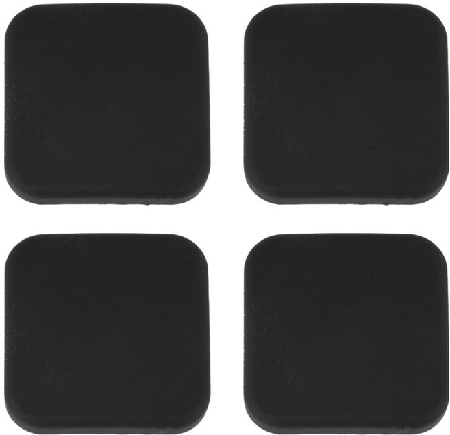 철물대장 다용도쿠션 스토퍼 실리콘 사각, 4개, 블랙