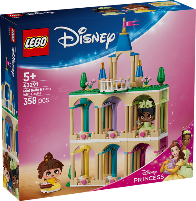 LEGO 迪士尼系列 迷你貝兒和蒂安娜與城堡 Mini Belle & Tiana with Castle 43291, 混和顏色, 1個