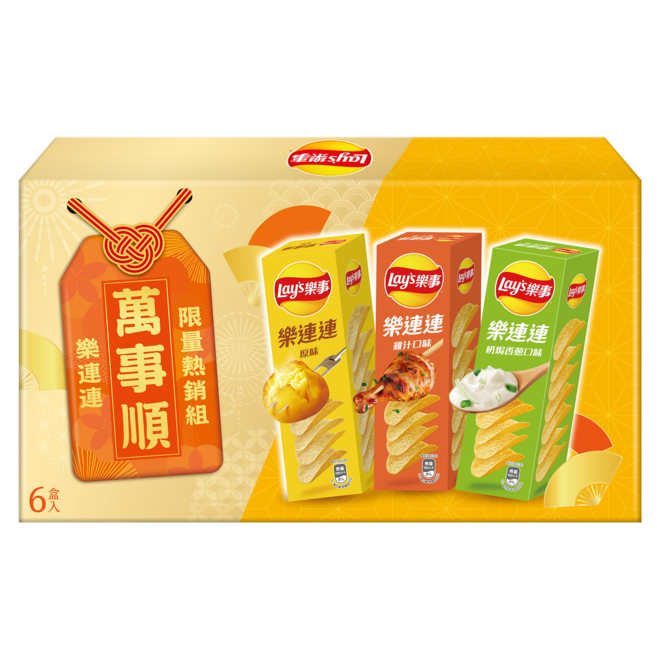 Lay's 樂事 樂連連洋芋片限量熱銷組, 60g, 1組