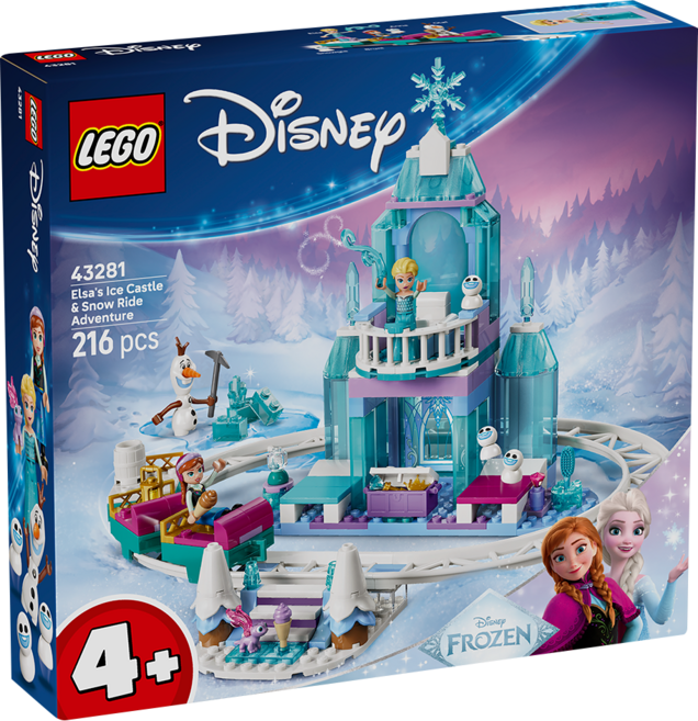 LEGO 迪士尼系列 艾莎的冰雪城堡和雪橇大冒險 Elsa's Ice Castle & Snow Ride Adventure 43281, 混和顏色, 1個