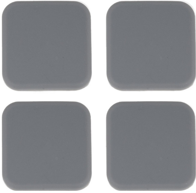 철물대장 다용도쿠션 스토퍼 실리콘 사각, 4개, 그레이
