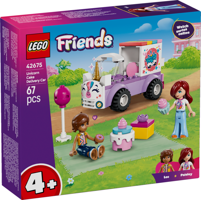 LEGO 好朋友系列 獨角獸蛋糕外送車 Unicorn Cake Delivery Car 42675, 混和顏色, 1個
