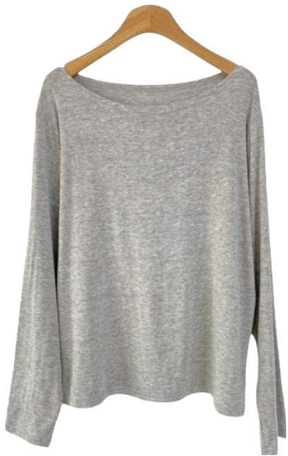 린다샵 여성용 프린텐 쫀쫀 보트넥 루즈핏 긴팔 티셔츠 cpt16440k53