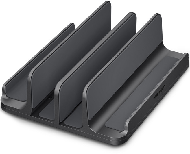 슈피겐 LD208S4 수직형 랩탑용 스탠드 AMP10640, 스페이스 그레이, 1개