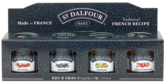 샹달프 잼 선물 세트 D 112g, 1세트, 28g