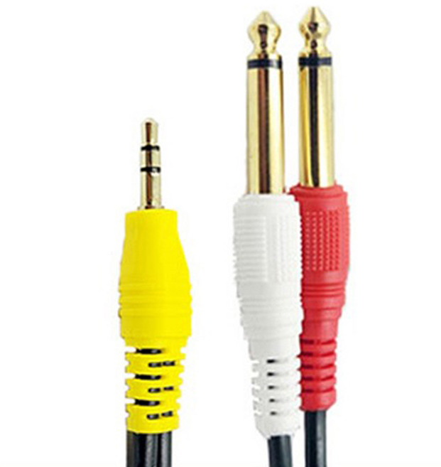 해밀전자 국산 고급형 오디오 케이블 1.5m, 혼합색상, 1개, 3.5ST-2모노5.5