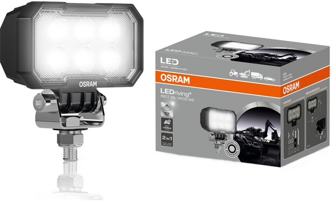 OSRAM 歐司朗 車用 12V / 24V LED 探照燈 工作燈 長方形 111-WD, 1個