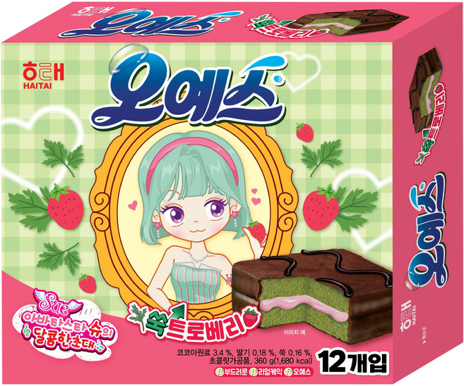 해태제과 오예스 쑥트로베리, 360g, 1개