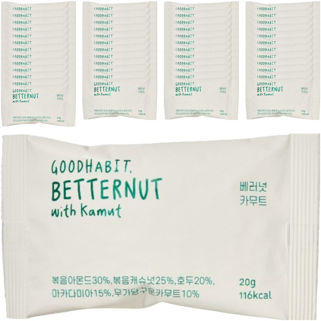 착한습관 배러넛 하루견과, 20g, 50개
