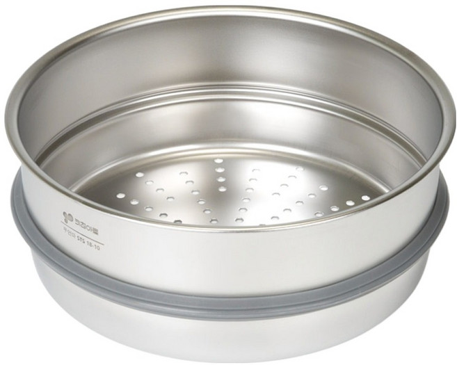 Kitchen-Art 304不鏽鋼無研磨劑矽膠環蒸籠, 1個, 24cm