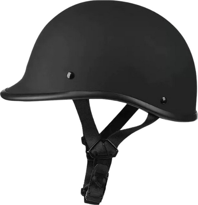 리버폭스 오토바이 승차용 빈티지 하프타입 헬멧, 블랙(무광)