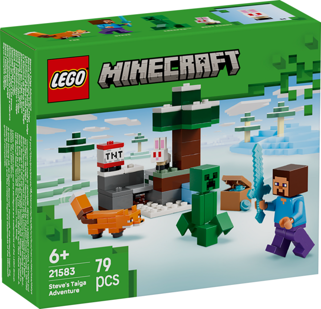 LEGO 21583 Minecraft系列 當個創世神 史提夫的針葉林地大冒險 Steve's Taiga Adventure, 混和顏色, 1個