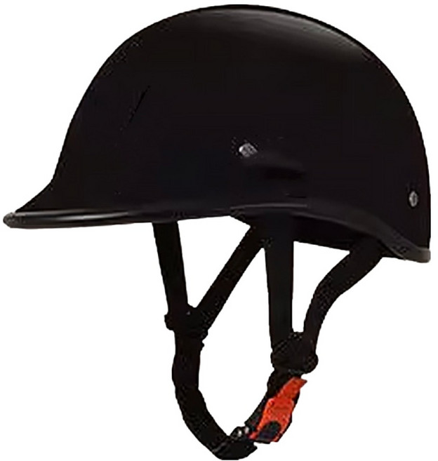 리버폭스 오토바이 승차용 빈티지 하프타입 헬멧, 블랙