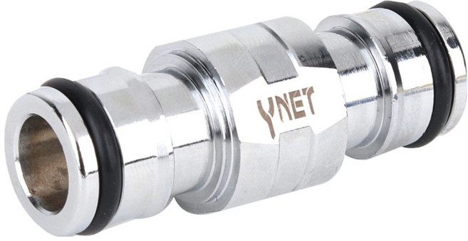 와이넷 물호스 연장용 스마트 양방향 커플링, 1개, 실버