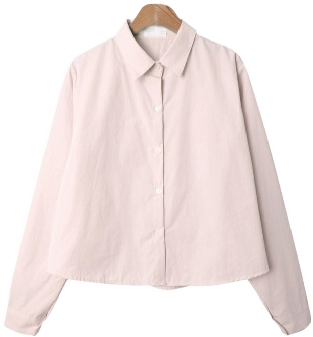 Linda Shop 女款素色微短版彩色襯衫 cpnb3192k52