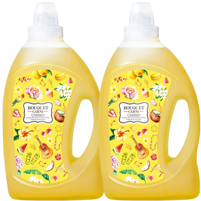 BOUQUET GARNI 深層香氛多合一洗衣精&柔軟精 依蘭, 2個, 1.5L