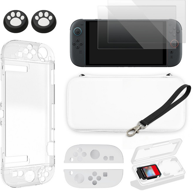 SPACE SHIELD 任天堂 Switch 2 相容配件多合一7件組, 混合色, 1套