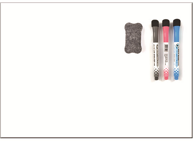 Onup 黏貼式磁性白板 + 3色原子筆 + 板擦組, PET