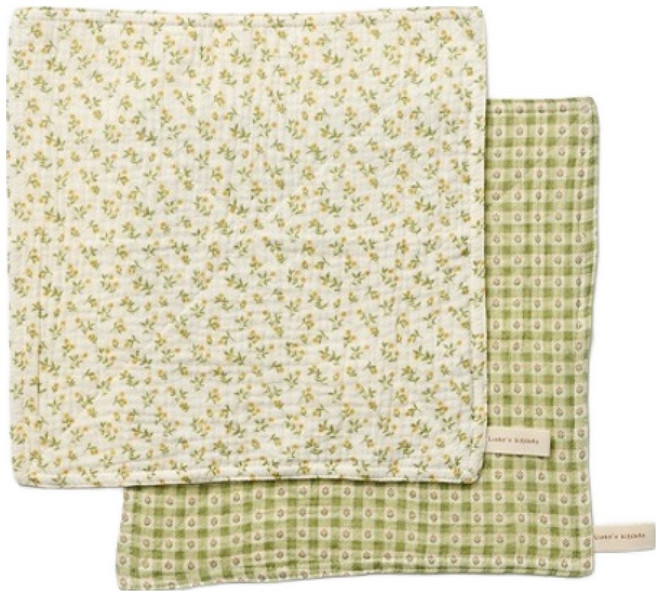 모던하우스 L 도톰한 4중지 살림 거즈행주 옐로우 플라워, 2개