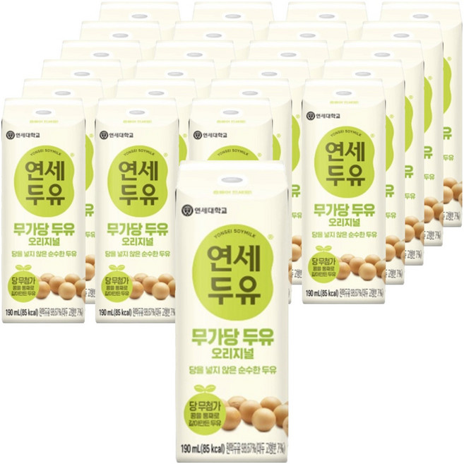 연세두유 무첨가 두유 오리지널, 190ml, 24개