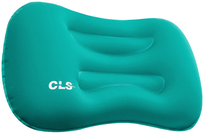CLS 戶外充氣枕/按壓充氣靠枕/露營枕 登山 野營, 綠色, 1個