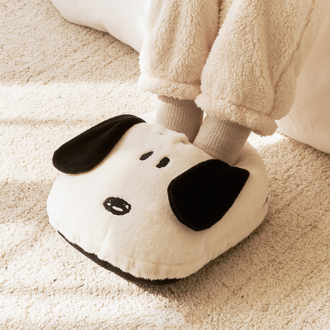 룸디 스누피 풋워머 마사저 USB 온열 발난로, 화이트, RD-08