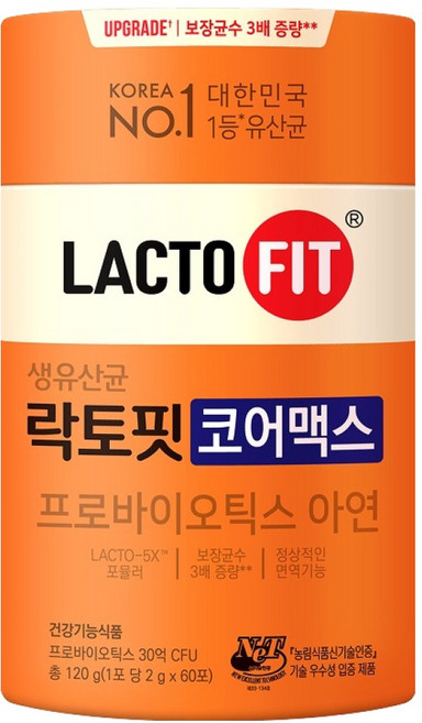 락토핏 종근당건강 생유산균 코어맥스, 120g, 1개