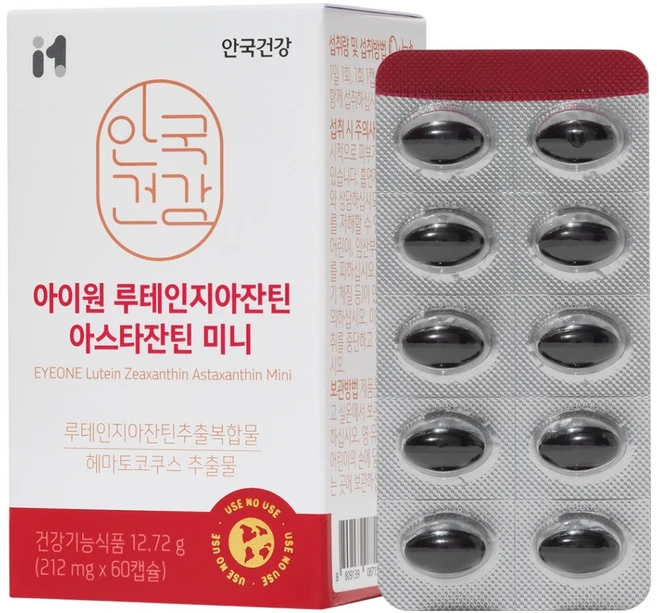 안국건강 아이원 루테인지아잔틴 아스타잔틴 미니, 60정, 1개 - 쿠팡