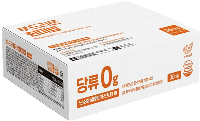 한채원 부드러운 현미밥 당류 0g, 180g, 36개