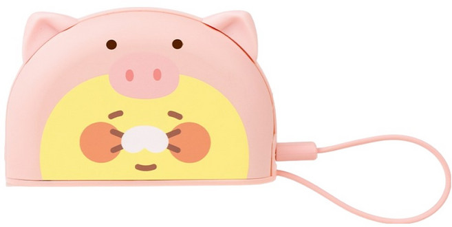 카카오프렌즈 핫그립 도킹형 손난로 고속충전 보조배터리 5000mAh, 애니멀타운 돼지 춘식