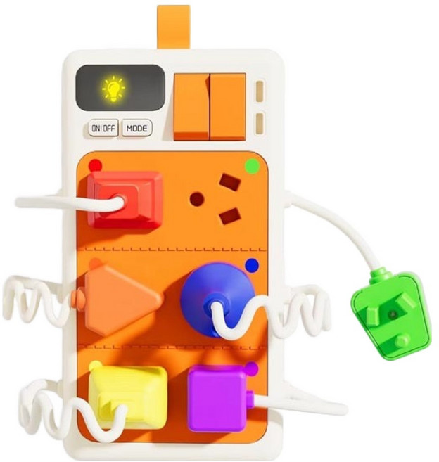 조이키즈 콘센트끼우기 멀티탭 감각놀이, 1개, 혼합색상