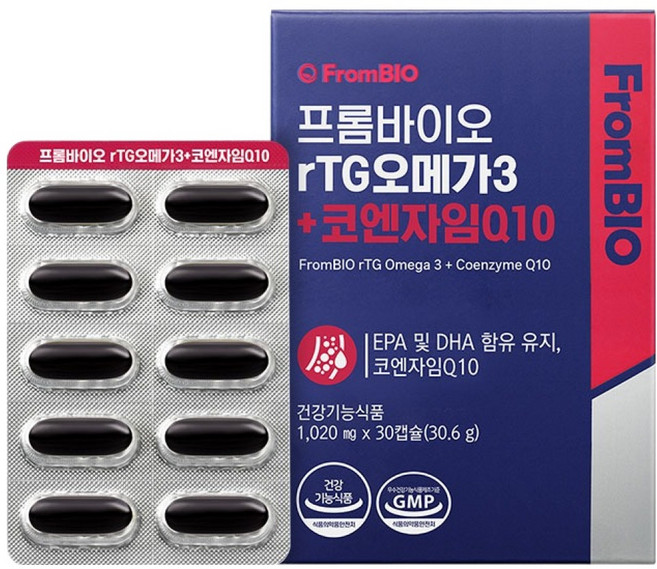 프롬바이오 rTG오메가3 + 코엔자임Q10 30.6g, 30정, 1개