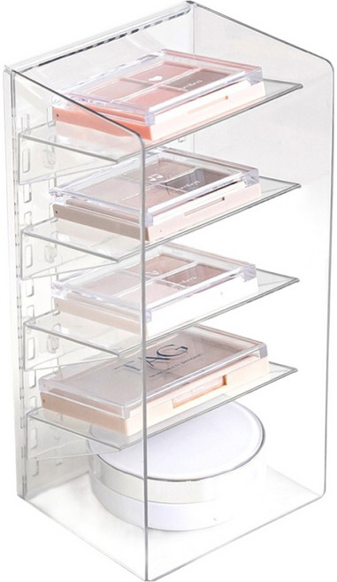 리빙공감 5단 타워형 화장품 정리 수납함, 투명, 1개