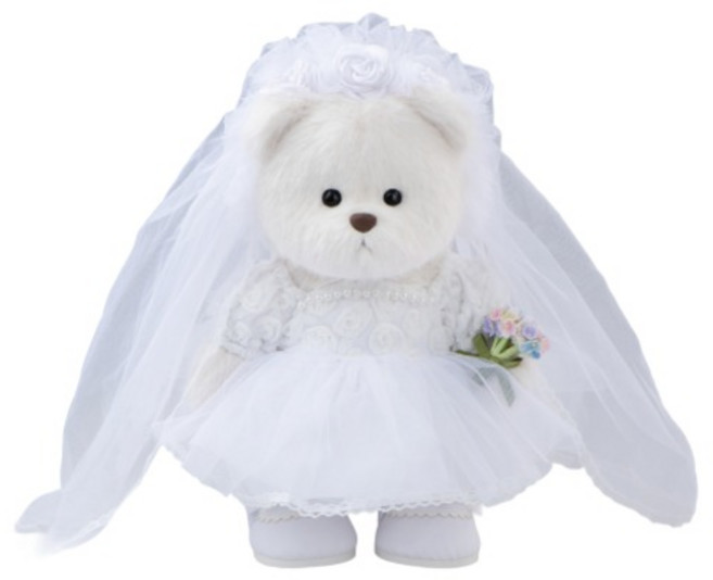 테디테일즈 레나베어 웨딩세트 브라이드 M, 33cm, 혼합색상, 1개